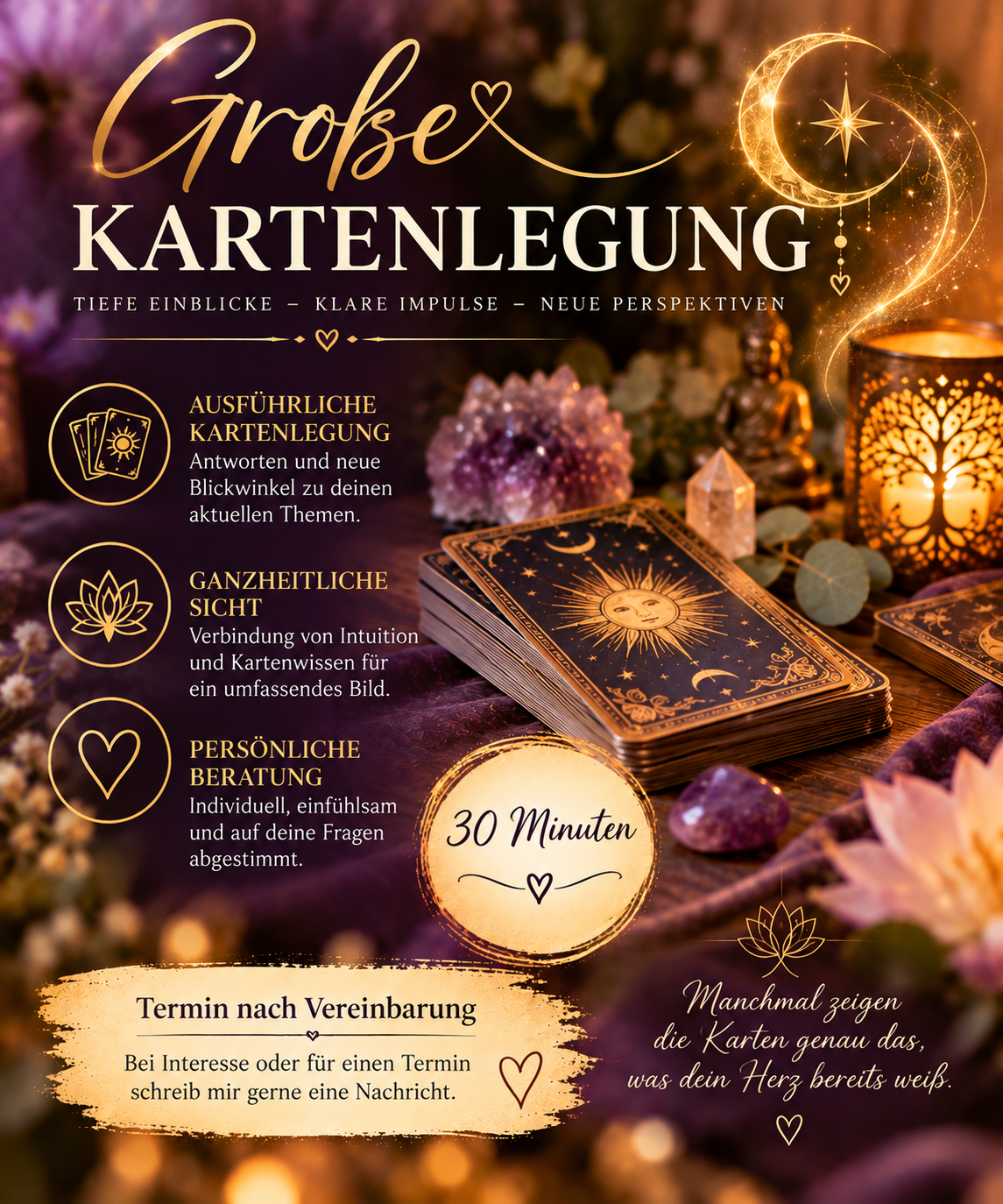 Große Kartenlegung – 30 Minuten