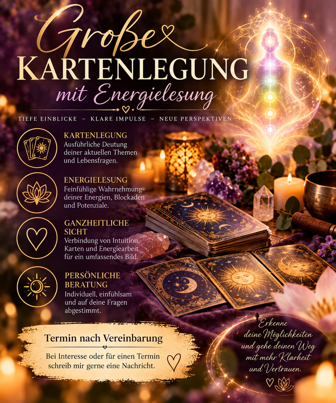 Große Kartenlegung mit Energielesung